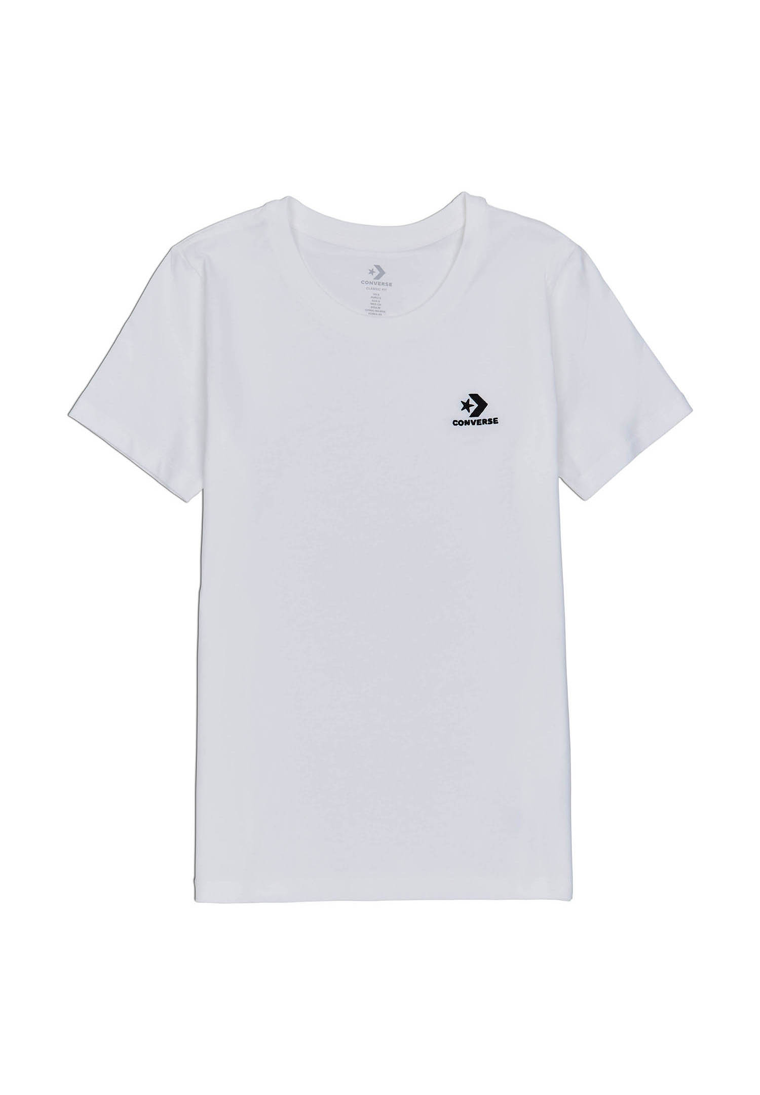 Converse Embroidered Star Chevron Left Chess Tee Damen T-Shirt 10020804 Weiß von Converse