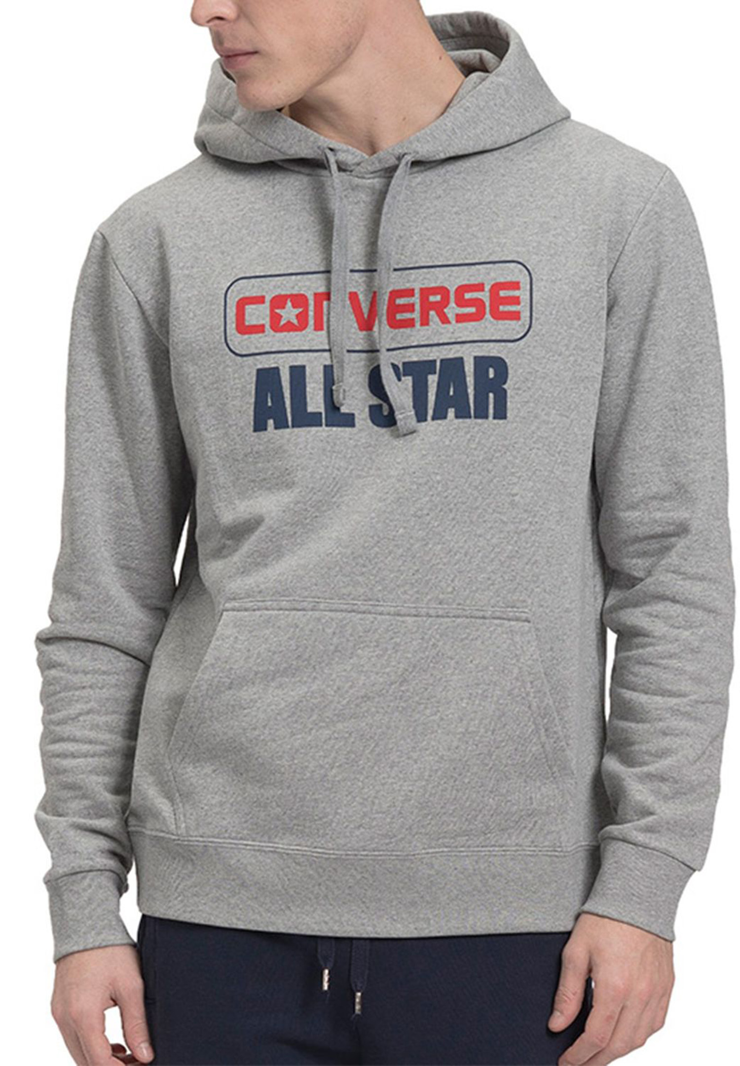Converse Herren All Star Hoodie Sweatshirt 10023305 grau von Converse