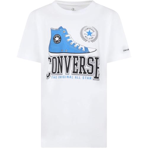 CONVERSE T-Shirt Weiß Kind Mädchen Script Sneaker GFX SS T-Shirt Unisex - Erwachsene von CONVERSE