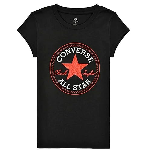 Converse Unisex Baby Timeless Chuck Patch G Schwarz 100% Baumwolle T-Shirt mit kurzen Ärmeln, 10 años von Converse