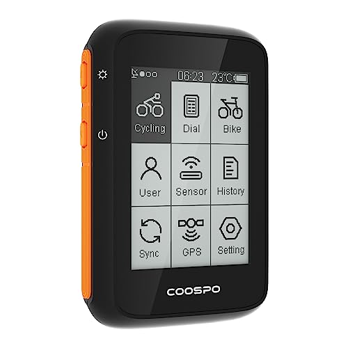 COOSPO Fahrradcomputer GPS Drahtlos Bluetooth 5.0 & ANT+ Fahrradcomputer, IP67 Wasserdicht Fahrrad Tachometer mit Automatischer Hintergrundbeleuchtung 2,6 Zoll großes LCD-Display von CooSpo