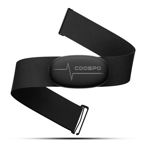 COOSPO H6M Herzfrequenzmesser Pulsgurt Brustgurt Bluetooth ANT+ Konnektivität, Herzfrequenz Sensor EKG-Messung IP67 Wasserdichter, Kompatibel mit Wahoo, Elite HRV, Rouvy, Adidas Run, Kinomap, Pulsoid von CooSpo