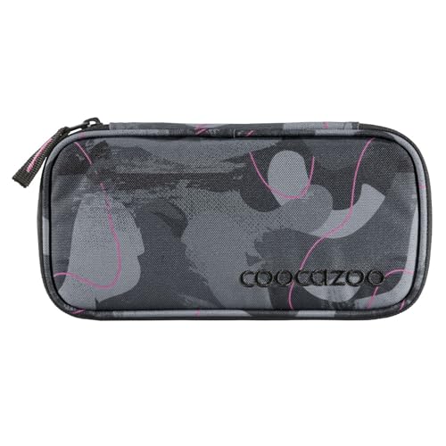 Coocazoo Mäppchen „Bubble Brush”, grau-rosa, Federmäppchen, großes Hauptfach, Schlaufen für Zirkel, Geodreieck und Lineal, Stundenplanfach, Stiftehalter, Reißverschlussfach, ab der 3. Klasse von Coocazoo