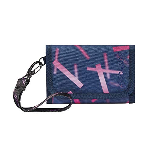 Coocazoo Geldbeutel AnyPenny „Cyber Pink“, rosa-blau, Portemonnaie mit Sichtfenster innen & außen, Münzfach, viele Kartenfächer, Klettverschluss, für Mädchen von Coocazoo