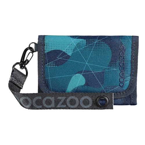 Coocazoo Geldbörse, „Cloudy Camou”, blau, Portemonnaie mit Sichtfenster innen & außen, Münzfach & Kartenfächern, Klettverschluss, Polyester, ab der 3. Klasse von Coocazoo