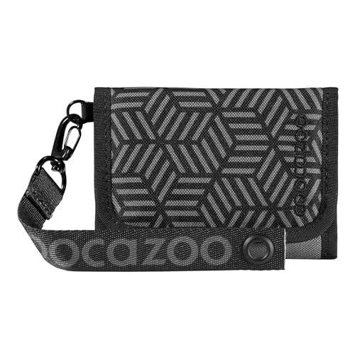 Coocazoo Geldbörse, Black Carbon, schwarz, Portemonnaie mit Sichtfenster innen & außen, Münzfach & Kartenfächern, Klettverschluss, ab der 3. Klasse von Coocazoo