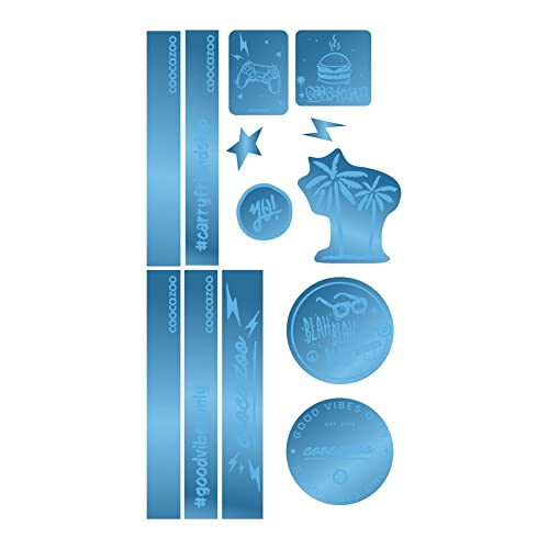 coocazoo Reflektierendes Sticker-Set Blue, trendig, Coole Motive, Sichtbarkeit im Straßenverkehr, wasserabweisend von Coocazoo