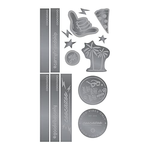 coocazoo Reflektierendes Sticker-Set Silver, trendig, Coole Motive, Sichtbarkeit im Straßenverkehr, wasserabweisend von Coocazoo