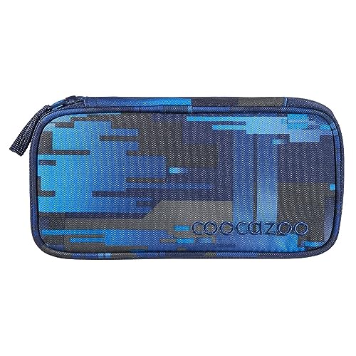 Coocazoo Mäppchen „Deep Matrix”, blau, Federmäppchen, großes Hauptfach, Schlaufen für Zirkel, Geodreieck und Lineal, Stundenplanfach, Stiftehalter, Reißverschlussfach, ab der 3. Klasse von Coocazoo