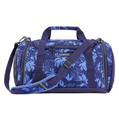 coocazoo Sporttasche „Tropical Night”, blau, Hauptfach, Nasswäschefach, Seitentasche, Reflektoren, 20 Liter, ab der 3. Klasse von Coocazoo