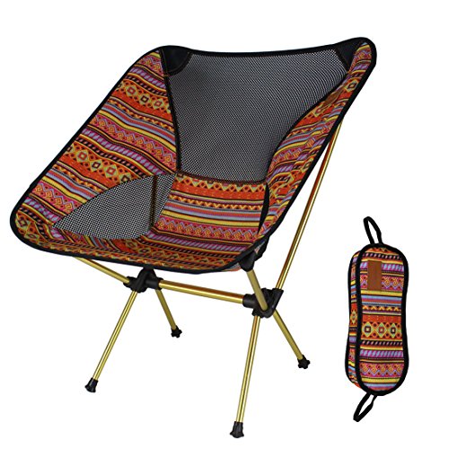 Cool&D Klappstuhl Faltstuhl klappbare Stuhl Outdoor Stuhl für-Angeln und Camping im Freien (Orange, One Size) von Cool&D