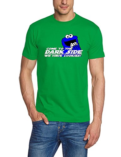 Come to The Darkside - We Have Cookies ! T-Shirt Green, Gr.XL von Coole-Fun-T-Shirts