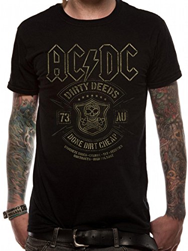Coole-Fun-T-Shirts AC/DC - Dirty Deeds Done Dirt Cheap - Australia 73 - NEU - T-Shirt, Schwarz, GR.S von Coole-Fun-T-Shirts