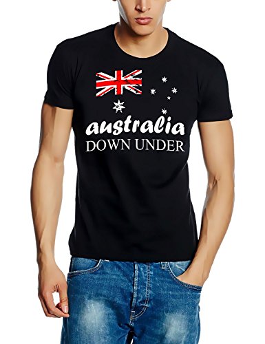 Coole-Fun-T-Shirts Australia Vintage NEU Down Under Australien Tshirt-Schwarz GR.XXL von Coole-Fun-T-Shirts