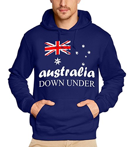 Coole-Fun-T-Shirts Australia Vintage NEU Down Under Kapuzensweater Australien Navy GR.XL von Coole-Fun-T-Shirts