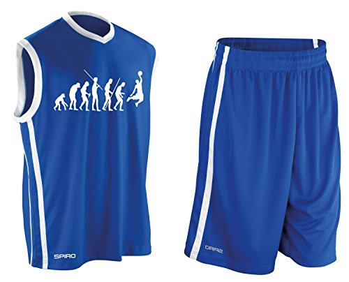 Coole-Fun-T-Shirts Basketball - Evolution ! Trikot Tank mit Hose Shirt Blau Gr.M von Coole-Fun-T-Shirts