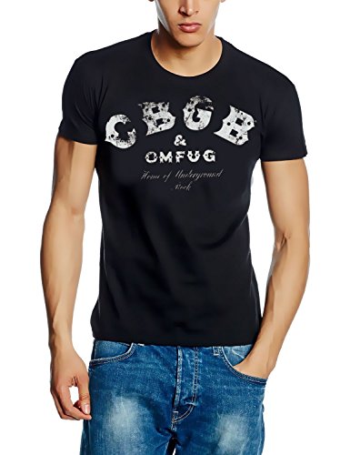 Coole-Fun-T-Shirts CBGB & OMFUG Home of Underground Rock NYC Distressed, Herren, schwarz, T-Shirt, GR.S von Coole-Fun-T-Shirts
