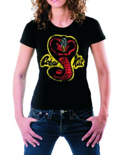 Coole-Fun-T-Shirts Cobra Kai - Karate Kid schwarz/Damen T-Shirt, GR.S von Coole-Fun-T-Shirts