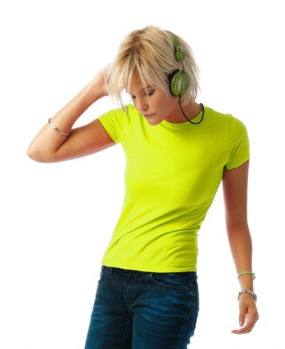 Coole-Fun-T-Shirts Damen NEON GIRLY T-SHIRT floureszierend Gelb (neongelb), XL von Coole-Fun-T-Shirts