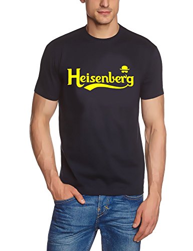 Coole-Fun-T-Shirts Heisenberg Logo T-Shirt Navy-gelb Gr.XXL von Coole-Fun-T-Shirts