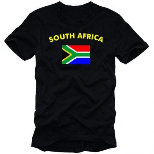Coole-Fun-T-Shirts Herren T-Shirt SÜDAFRIKA - Southafrica fußball, schwarz Gr.XXL von Coole-Fun-T-Shirts