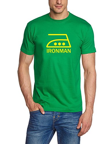 Coole-Fun-T-Shirts IRONMAN T-SHIRT - green-gelb Gr.M von Coole-Fun-T-Shirts