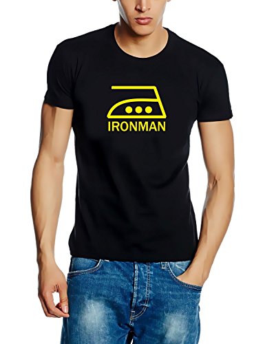Coole-Fun-T-Shirts IRONMAN T-SHIRT - schwarz-gelb Gr.4XL von Coole-Fun-T-Shirts