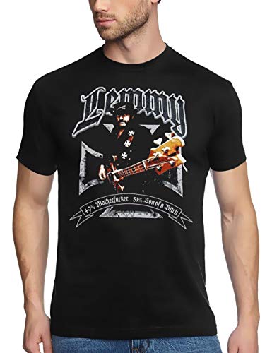 Coole-Fun-T-Shirts Lemmy 49% Motherfucker 51% Son of A Bitch - Motorhead - T-Shirt Schwarz, Gr.M von Coole-Fun-T-Shirts