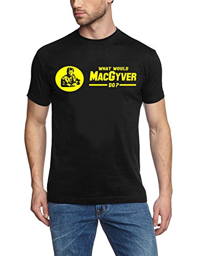 Coole-Fun-T-Shirts MACGYVER T-Shirt S M L XL XXL XXXL (schwarz, XL) von Coole-Fun-T-Shirts
