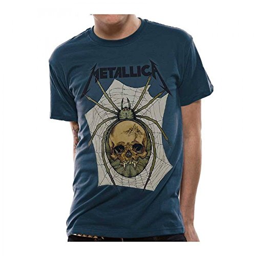 Coole-Fun-T-Shirts Metallica Spider T-Shirt Blue, Gr.XXL von Coole-Fun-T-Shirts