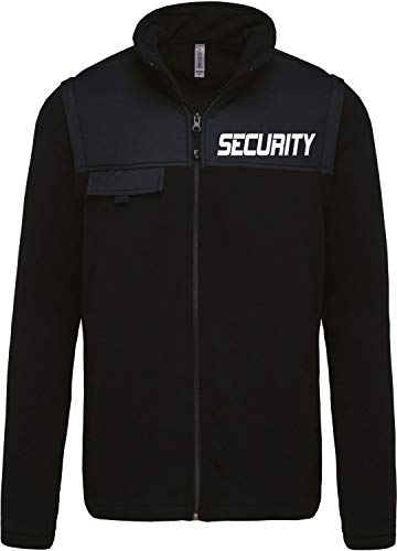 Coole-Fun-T-Shirts Security - Fleecejacke - reflektierende Folie schwarz Gr.4XL von Coole-Fun-T-Shirts