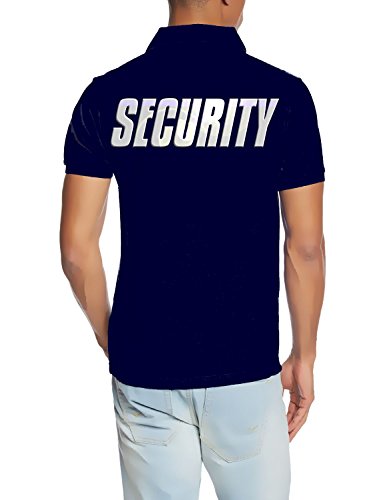 Coole-Fun-T-Shirts Security - Poloshirt - reflektierende Folie Druck vo+hi ! Navy Gr.M von Coole-Fun-T-Shirts