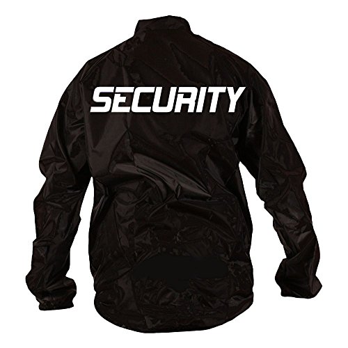 Coole-Fun-T-Shirts Security - Regenjacke - reflektierende Folie schwarz Gr.XXL von Coole-Fun-T-Shirts