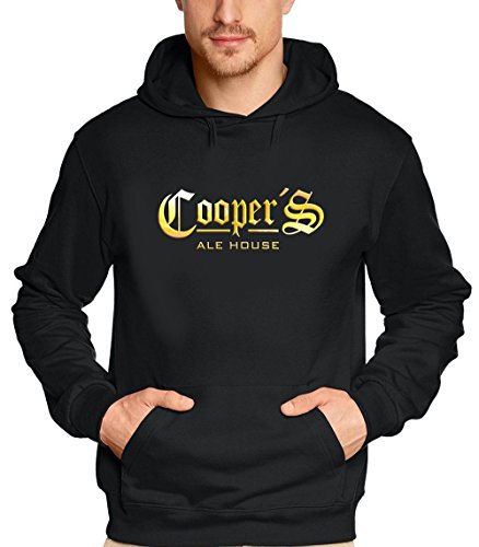 Coopers - ALE House - ! Schwarz-Gold Hoodie Sweatshirt mit Kapuze Gr.XL von Coole-Fun-T-Shirts