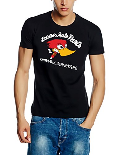 Coole-Fun-T-Shirts Eddies Auto Parts - Jack Ass - Knoxville Black-Slimfit T-Shirt, GR.XL von Coole-Fun-T-Shirts