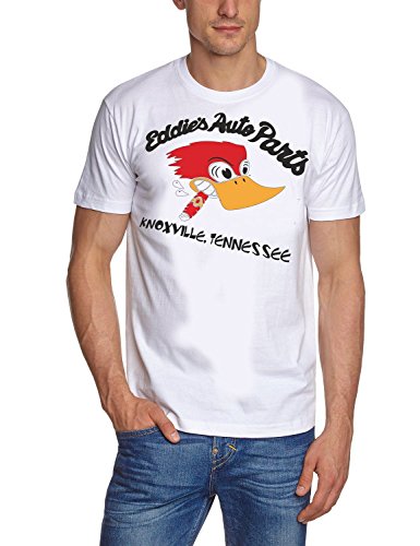 EDDIES AUTO PARTS - JACK ASS - KNOXVILLE weiss T-SHIRT, GR.XL von Coole-Fun-T-Shirts