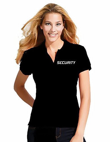 Coole-Fun-T-Shirts Security Damen Poloshirt + Cap ! Druck vo+hi ! schwarz Gr.M von Coole-Fun-T-Shirts