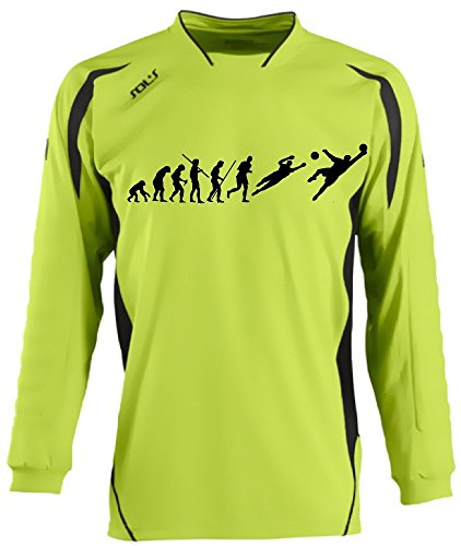 Coole-Fun-T-Shirts TORWARTTRIKOT mit Deinem Namen + Deiner Nummer Evolution Kinder Green, Kids 10-12 Jahre von Coole-Fun-T-Shirts