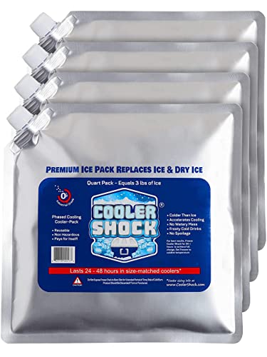 Cooler Shock wiederverwendbare Kühlpacks, langlebige Kühlbeutel für Kühltaschen und Lunchbeutel, Kompresse für Knieverletzungen, Rückenschmerzen, Zubehör nach Operationen von Cooler Shock
