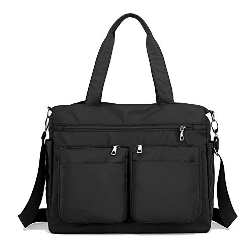 Coolives Damen Casual Handtasche mit Schultergurt Schultertasche Umhängetasche Crossbody Messenger Bag für Frauen Schwarz EINWEG von Coolives