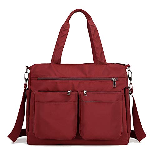 Coolives Damen Casual Handtasche mit Schultergurt Schultertasche Umhängetasche Crossbody Messenger Bag für Frauen Weinrot EINWEG von Coolives