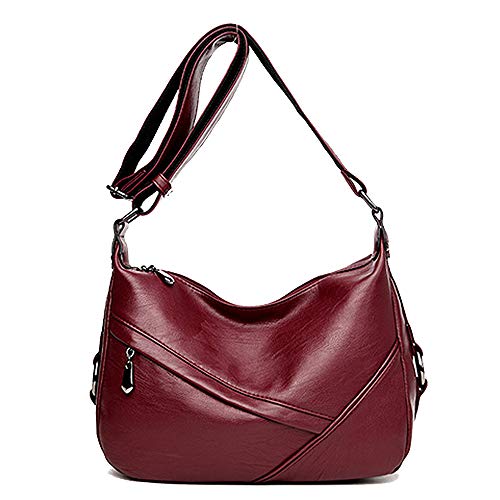 Coolives Damen Umhängetasche Casual Schultertasche Messenger Tasche Rotwein EINWEG von Coolives