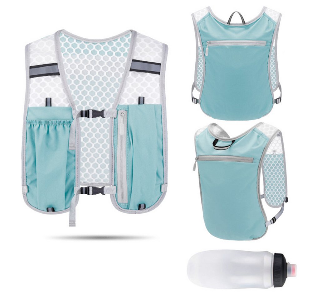 Coonoor Trinkrucksack Laufweste für Damen und Herren 5L Ultraleicht mit 500ML Flaschen, reflektierende Running Vest Trinkrucksack zum Laufen für Wandern von Coonoor