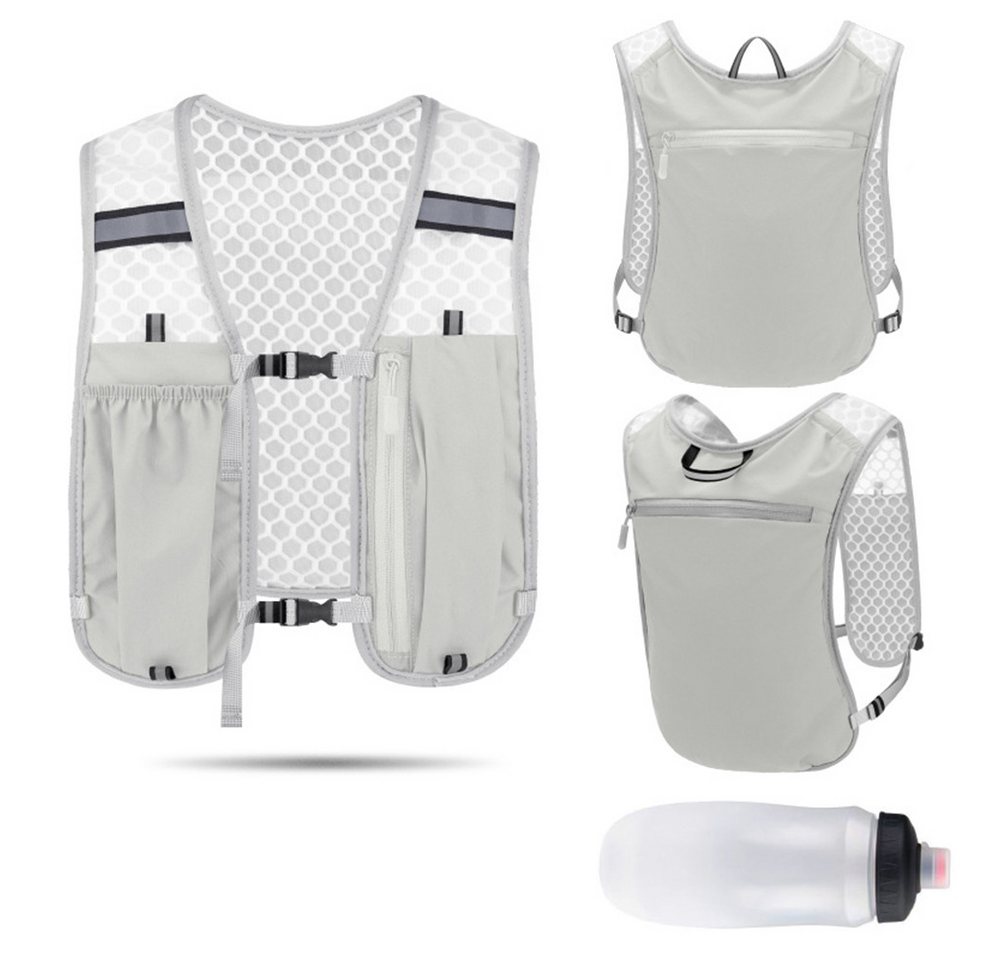 Coonoor Trinkrucksack Laufweste für Damen und Herren 5L Ultraleicht mit 500ML Flaschen, reflektierende Running Vest Trinkrucksack zum Laufen für Wandern von Coonoor