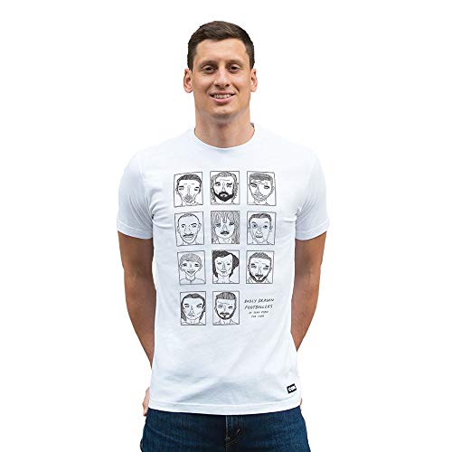 Copa Herren T-Shirt Badly Drawn Fußballer Rundhals Fußballer T-Shirt XXL weiß von Copa