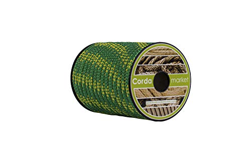 Cordamarket Driza Seil 10 mm, Gelb/grün, 10mm a 15mts von Cordamarket
