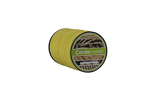 Cordamarket Seil, Dyneema, 4 mm, Unisex, für Erwachsene, Unisex-Erwachsene, CDMKDYA040025, gelb, 4mm a 25mts von Cordamarket