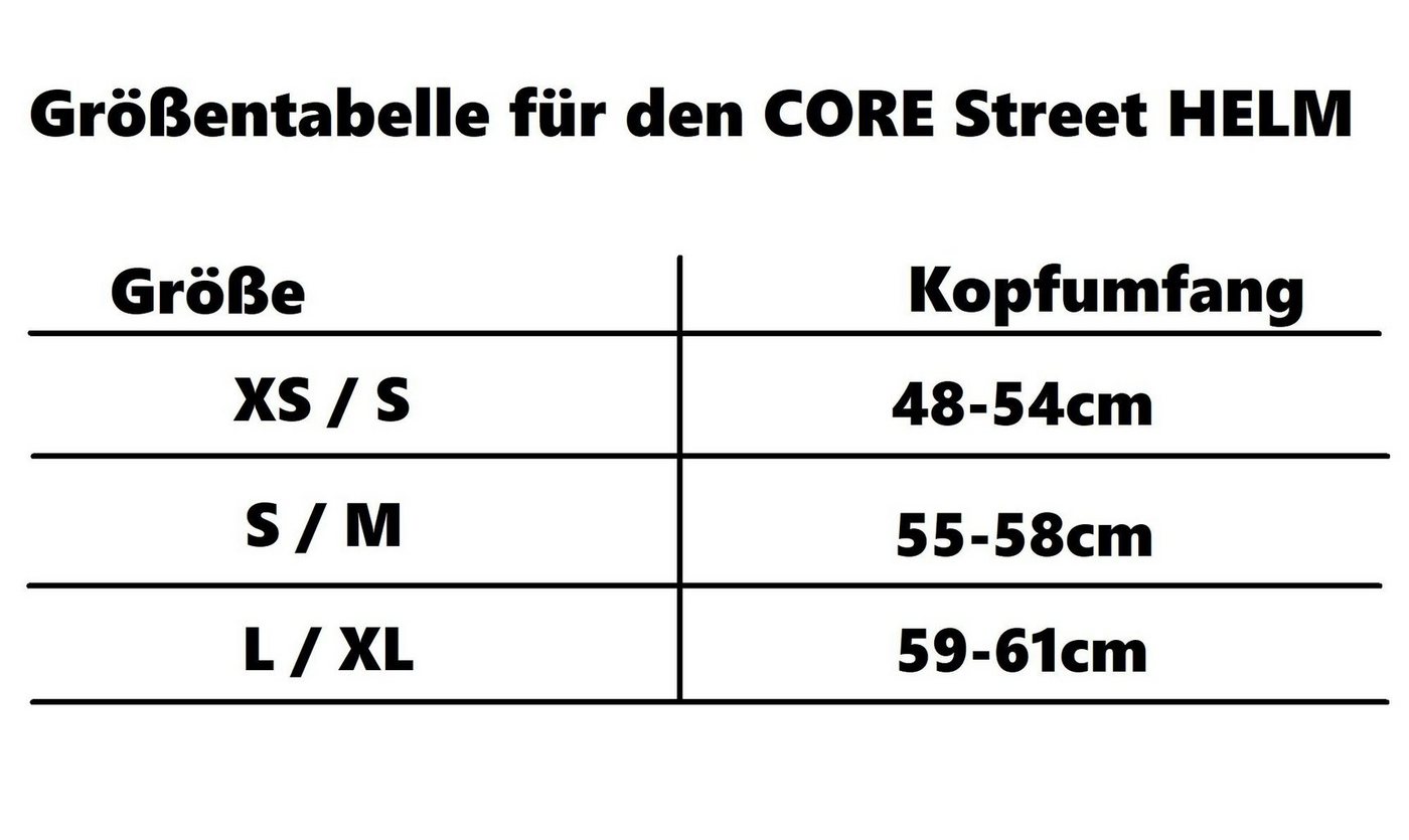 Core Action Sports Protektoren-Set Core Street Stunt-Scooter Skate Dirt Helm Grau/Logo Weiß von Core Action Sports