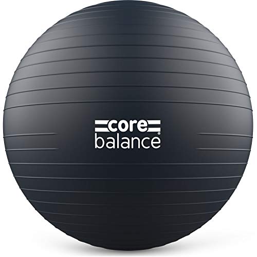 Core Balance, berstsicherer Gymnastikball - für Fitness Yoga Schwangerschaft - 55cm 65cm 75cm 85cm - inkl. Luftpumpe von Core Balance