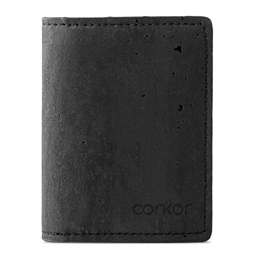 Corkor Geldbörse Veganer Herren Natur-Leder RFID für Kreditkarten Natur Korkleder von Corkor